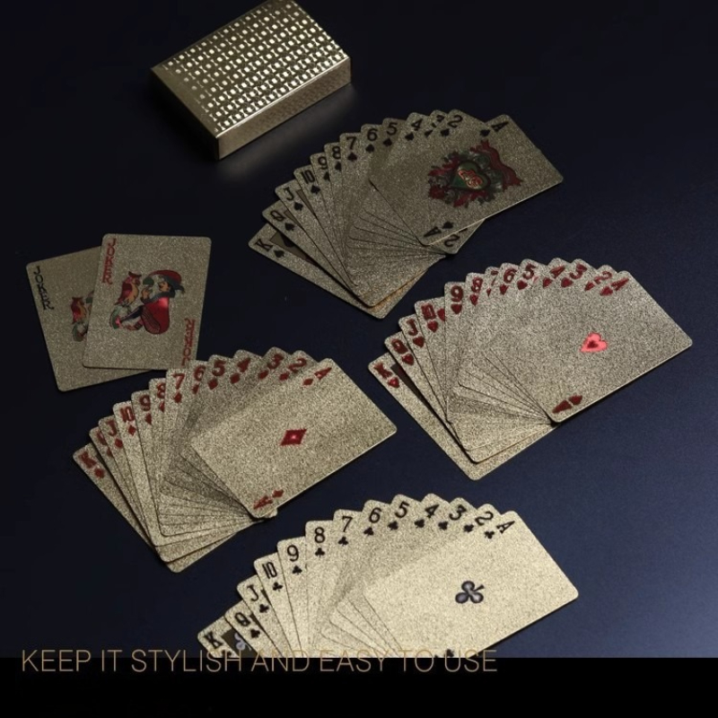 Board Game Uno - Gold & Silver Professional Poker Cards