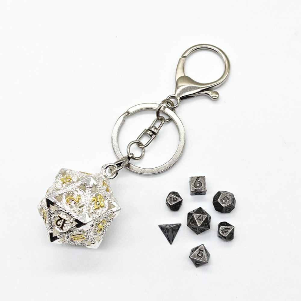 Board Game Io - 1 Set 20-sided Hollow Metal Dice
