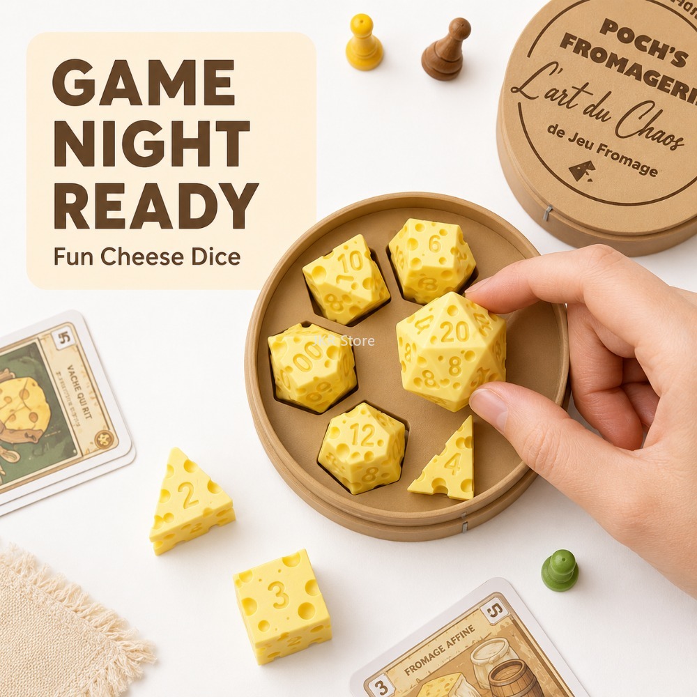 Board Game Review - Creative Irregular Cheese Dice Set D4