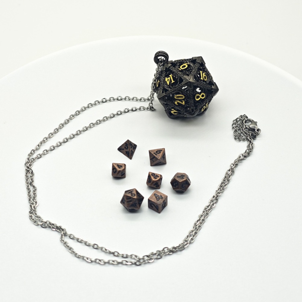 Board Game Io - 1 Set 20-sided Hollow Metal Dice