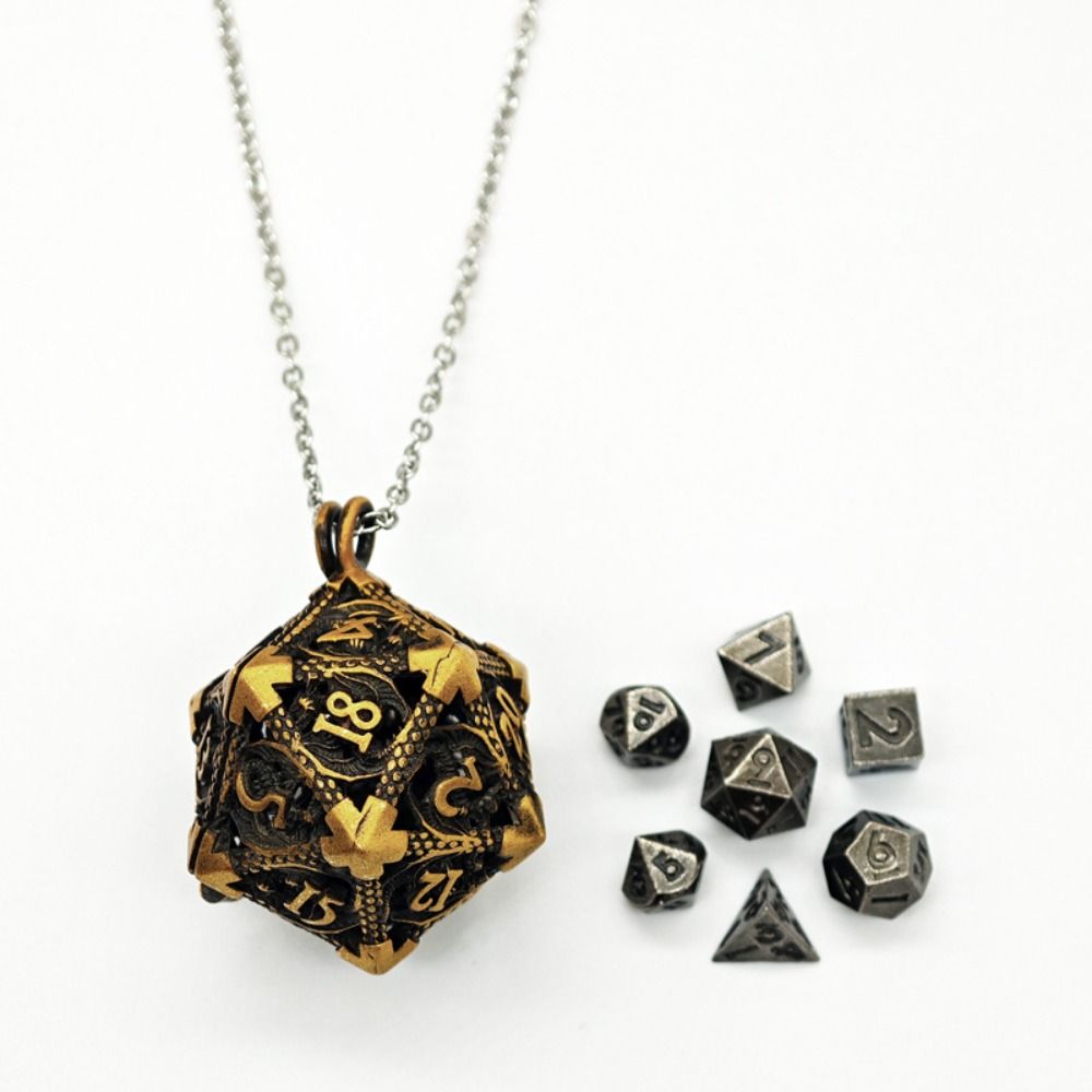 Board Game Io - 1 Set 20-sided Hollow Metal Dice