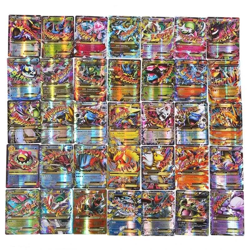 Board Game Pokemon - 60/100Pcs English Pokemon Cards GX Tag