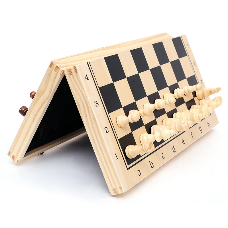 Chess Board Three In 1 Wooden  - Magnetic Travel Chess review and price