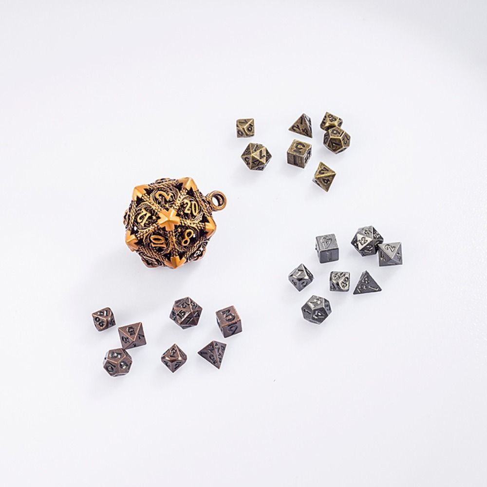 1 Set 20-sided Hollow Metal Di - Board Game Io review and price