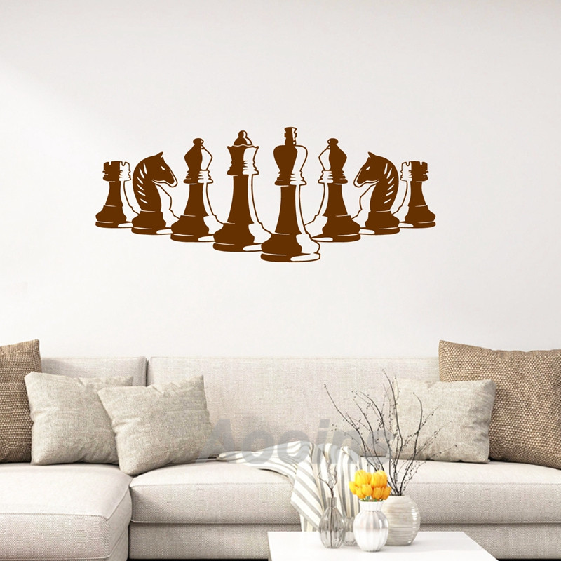 Chess Pieces Wall Decal Bedroo - Board Game Quote review and price